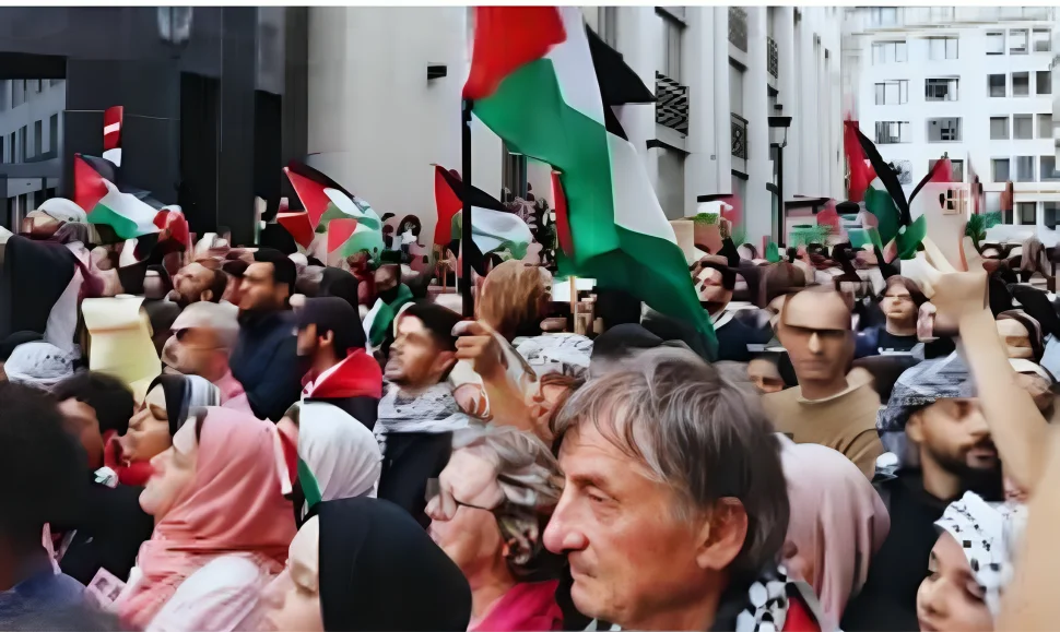 مظاهرات حاشدة في بروكسل تطالب بوقف إطلاق النار في غزة